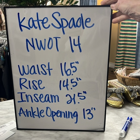 Kate Spade Coral Slub Cotton Culotte with Bow Accent Size 14 NWOT - Picture 10 of 12